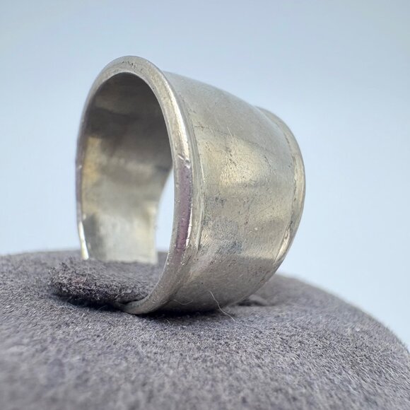 VTG Solid Sterling Silver 925 Tapered Cigar Band Ring Size 6.25 - Picture 5 of 13